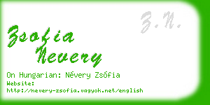 zsofia nevery business card